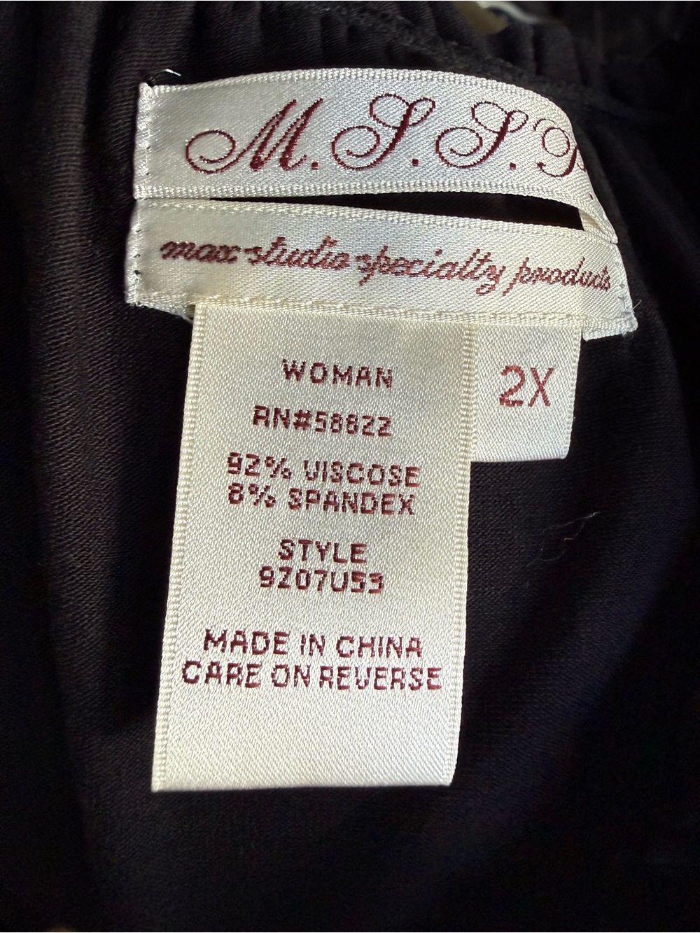 Max Studio Specialty Black Women's Dress Size 2X - Picture 12 of 12